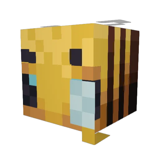 BzzBzzBiene Minecraft avatar head, 3D render