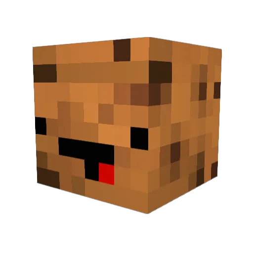 C00K1E123 Minecraft avatar head, 3D render