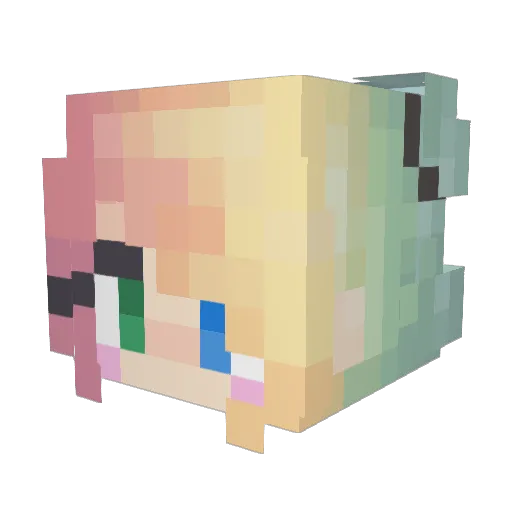 C00kieFan Minecraft avatar head, 3D render