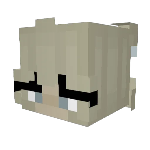 C06AKA Minecraft avatar head, 3D render