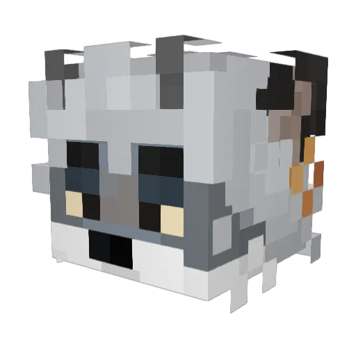 C07733 Minecraft avatar head, 3D render