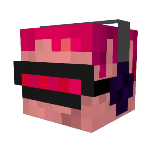 C0Ca Minecraft avatar head, 3D render