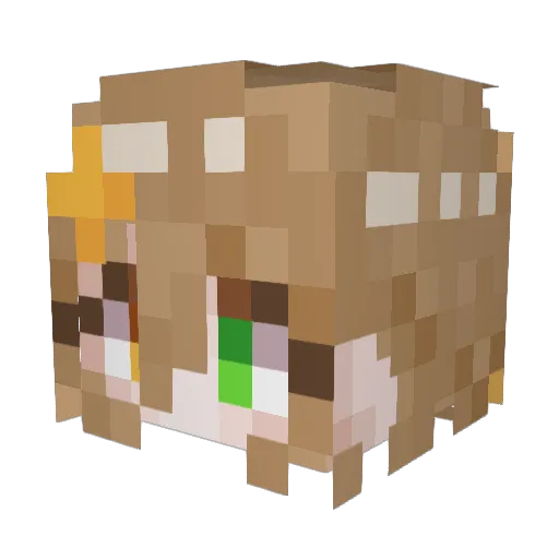 C0M30 Minecraft avatar head, 3D render