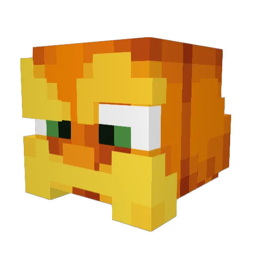 C0RG4N Minecraft avatar head, 3D render