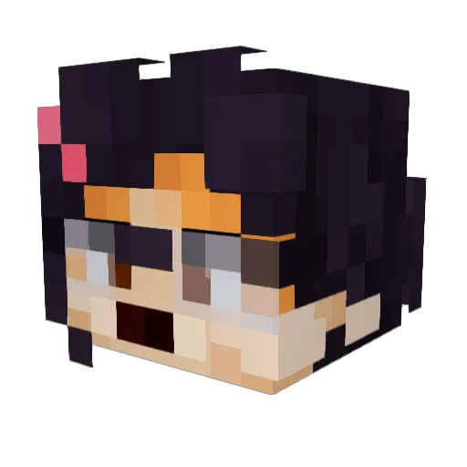 C0RQI Minecraft avatar head, 3D render
