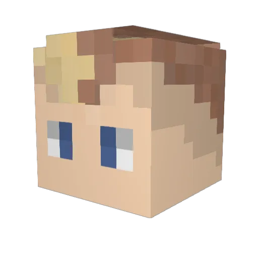 C0SMICSHARKY Minecraft avatar head, 3D render