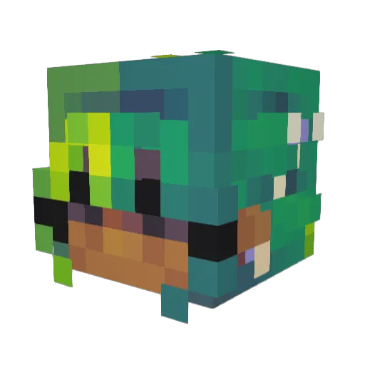 C0SlMA Minecraft avatar head, 3D render