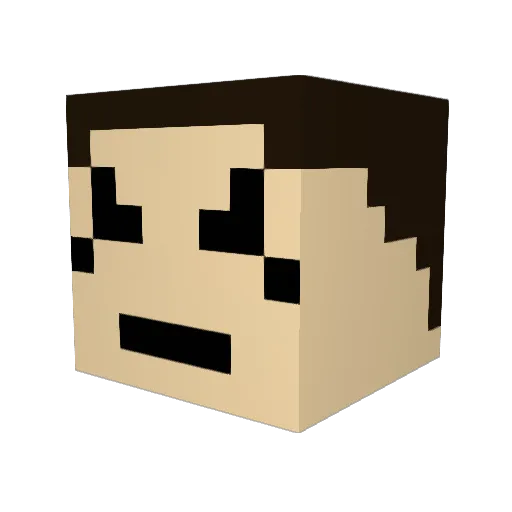 C0cc0 Minecraft avatar head, 3D render