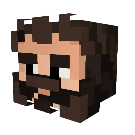 C0d4 Minecraft avatar head, 3D render