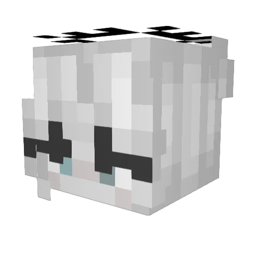 C0l0rFu11 Minecraft avatar head, 3D render