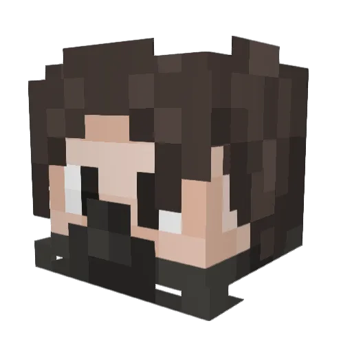 C0mandergree Minecraft avatar head, 3D render