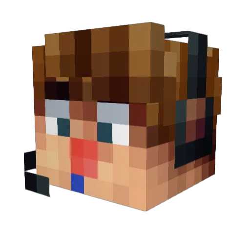 C0mbiW0mbi Minecraft avatar head, 3D render
