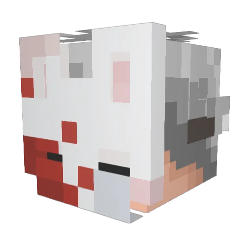 C0munidad Minecraft avatar head, 3D render