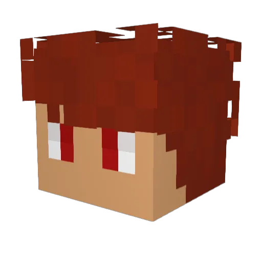 C0ntw Minecraft avatar head, 3D render