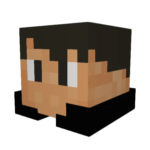 C0rnNut Minecraft avatar head, 3D render