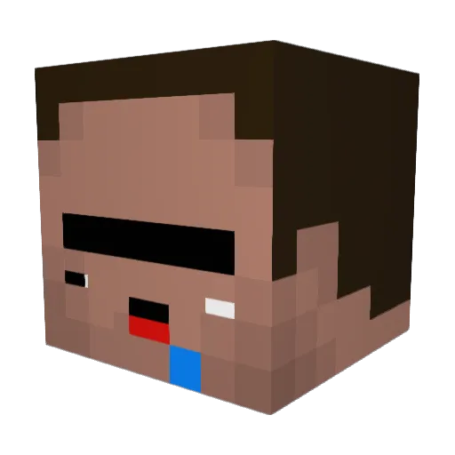 C0rwln Minecraft avatar head, 3D render