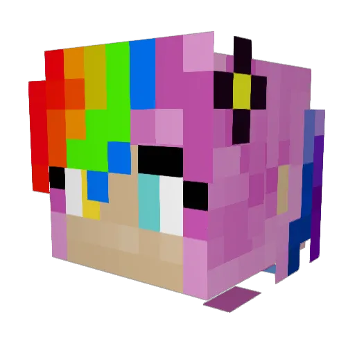 C0smicRainb0w Minecraft avatar head, 3D render