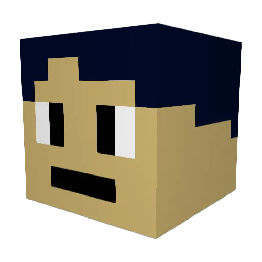 C107_god Minecraft avatar head, 3D render