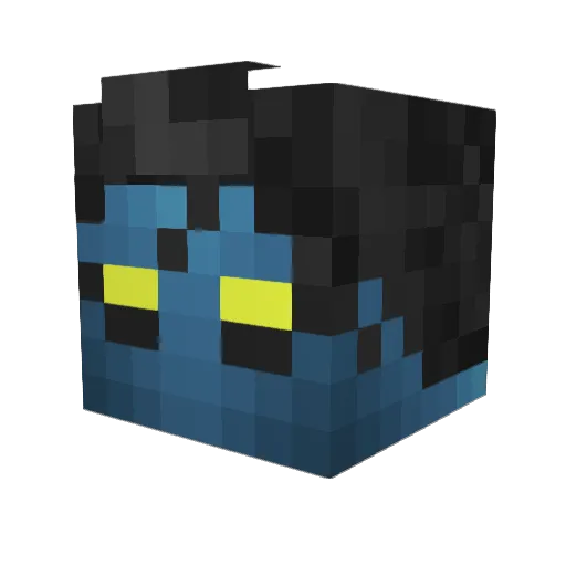 C13_Halcyon Minecraft avatar head, 3D render