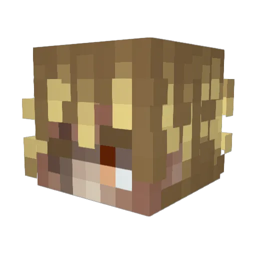 C146 Minecraft avatar head, 3D render