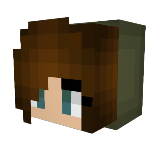 C1642 Minecraft avatar head, 3D render