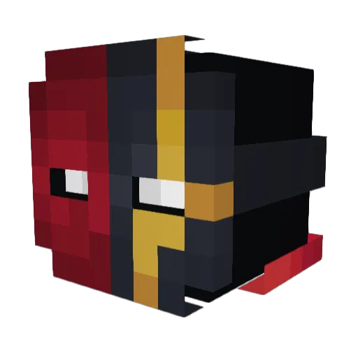 C19Parasite Minecraft avatar head, 3D render