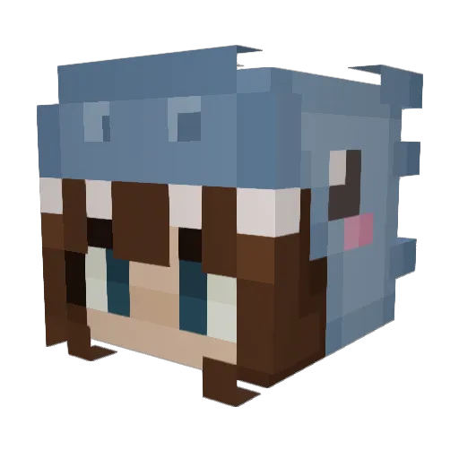 C1nt14 Minecraft avatar head, 3D render