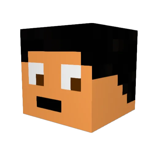 C1offee Minecraft avatar head, 3D render