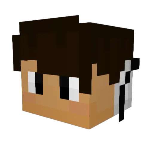 C1pot Minecraft avatar head, 3D render