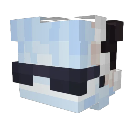 C20WD Minecraft avatar head, 3D render