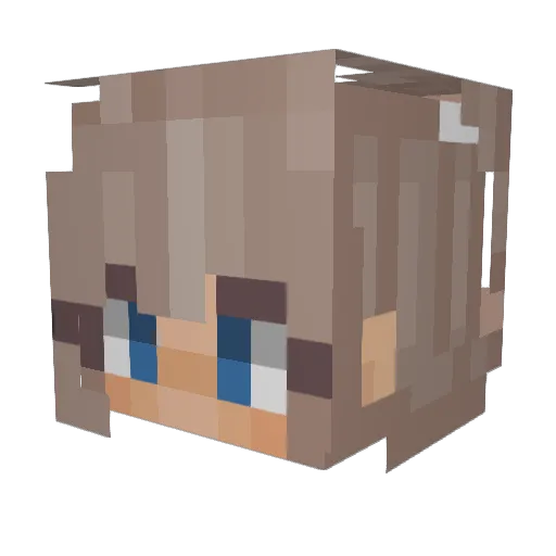 C2Fishy Minecraft avatar head, 3D render