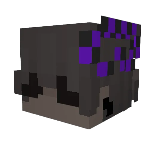 C2Ghost Minecraft avatar head, 3D render