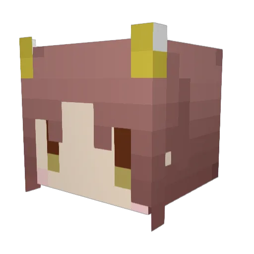 C2H3Cl3 Minecraft avatar head, 3D render