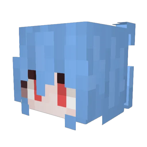 C2H4_ Minecraft avatar head, 3D render
