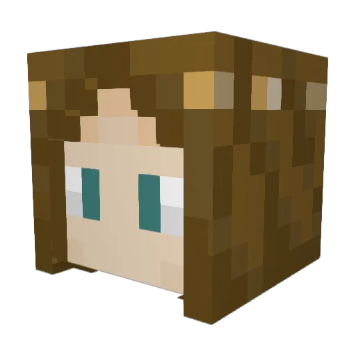 C2Safety Minecraft avatar head, 3D render