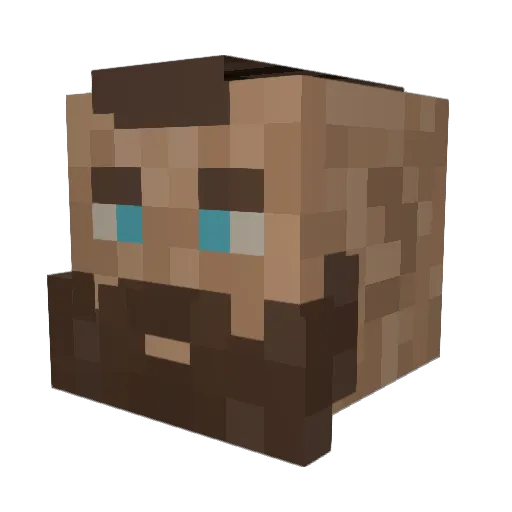 C2dmft Minecraft avatar head, 3D render