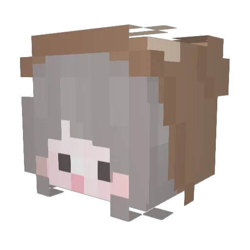 C2ya_ Minecraft avatar head, 3D render