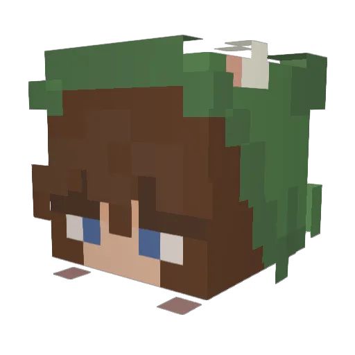 C35 Minecraft avatar head, 3D render