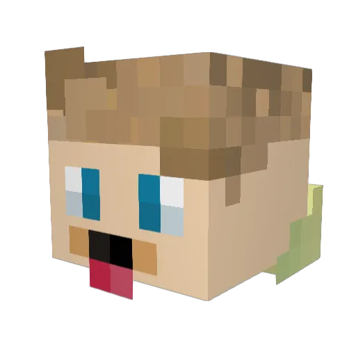 C3CC4 Minecraft avatar head, 3D render