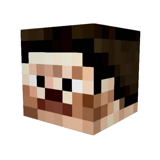C3H5_ONO2_3 Minecraft avatar head, 3D render