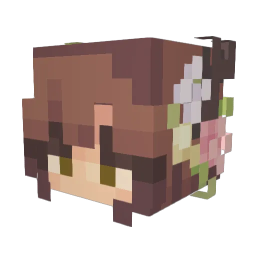 C3L1N4_ Minecraft avatar head, 3D render
