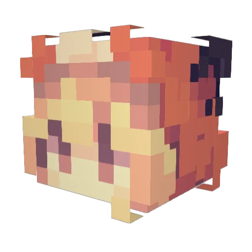 C3ith Minecraft avatar head, 3D render