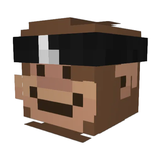 C3trl Minecraft avatar head, 3D render
