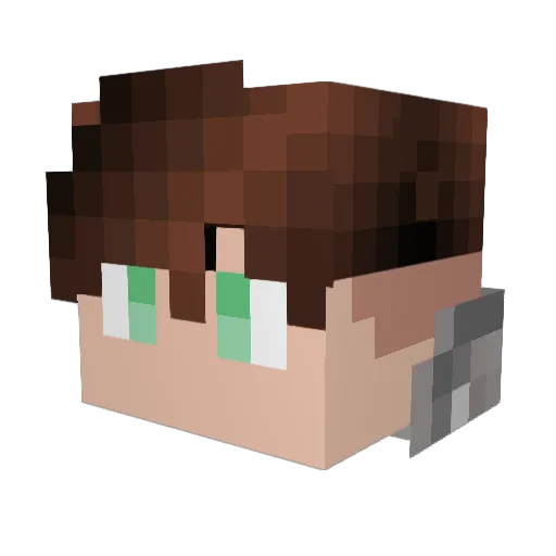 C41_ Minecraft avatar head, 3D render