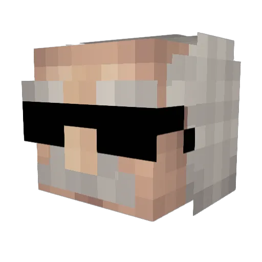 C4BJ Minecraft avatar head, 3D render