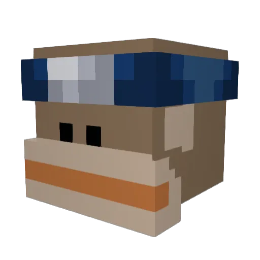 C4MC4M Minecraft avatar head, 3D render