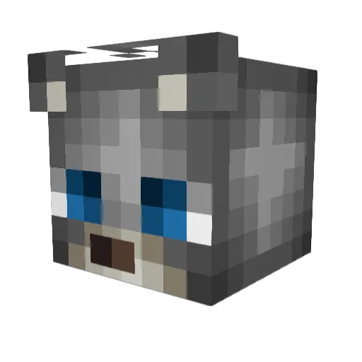 C4RL0S Minecraft avatar head, 3D render