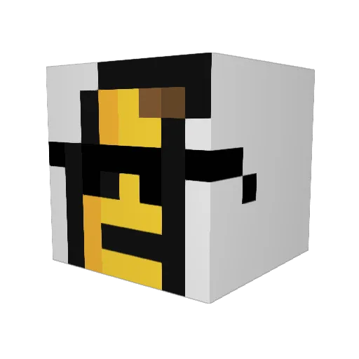 C4T007 Minecraft avatar head, 3D render