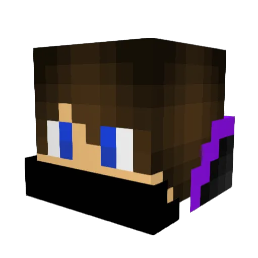 C4_Creeper Minecraft avatar head, 3D render