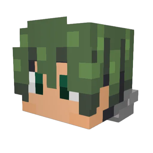 C4cto Minecraft avatar head, 3D render